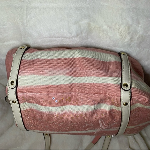 RARE NWOT COACH 19576 AUDREY MOTIF CANVAS
SEASHELL MEDIUM CINCHED TOTE - Picture 9 of 11